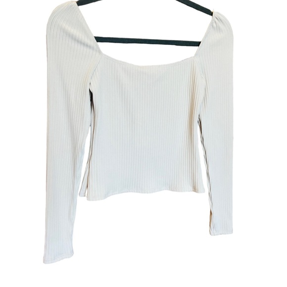 Reformation October Top Bone Color Size M New with Tag Stretchy soft fabric - Picture 10 of 14